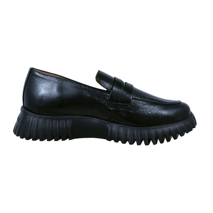 Wonders Flexfly – Mocasines Mujer Negro Charol: A-4402