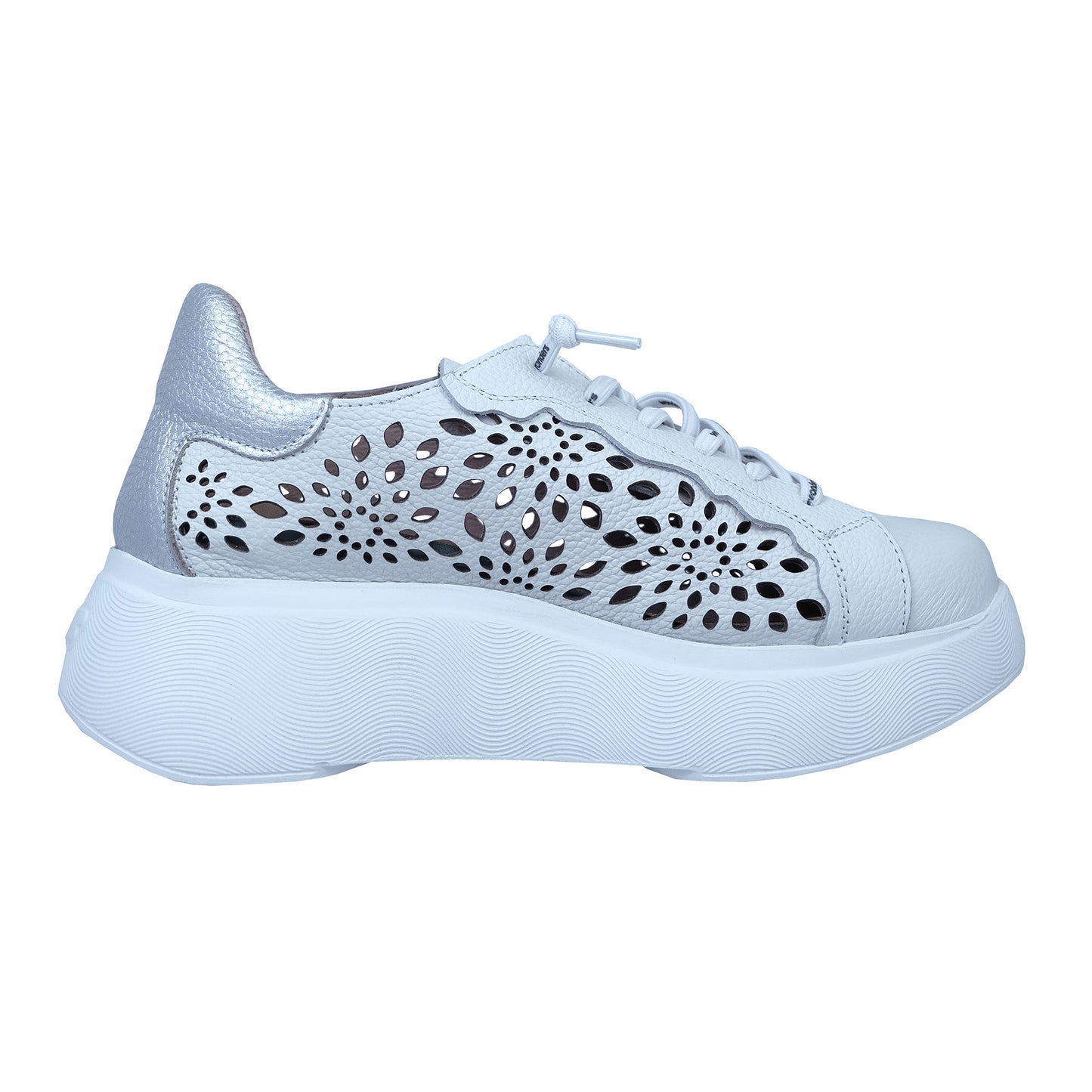 Wonders Roma White – Women's Platform Leather Comfort Shoes: A-3641