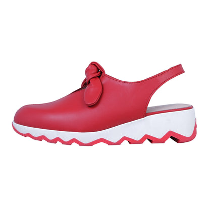 Wonders Simon Rojo – Women's Comfort Leather Wedge Sandals: C-7602