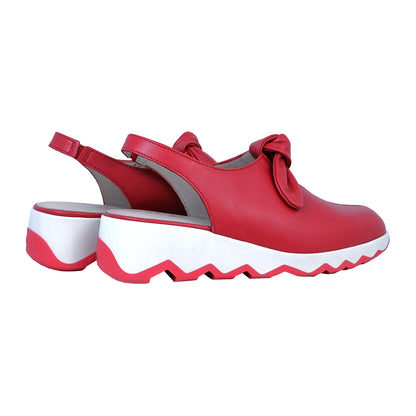 Wonders Simon Rojo – Women's Comfort Leather Wedge Sandals: C-7602