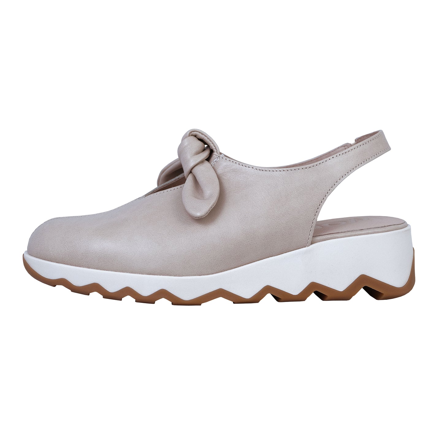 Wonders Simon Beige – Women's Leather Comfort Wedge Sandals: C-7602