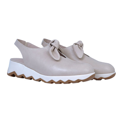 Wonders Simon Beige – Women's Leather Comfort Wedge Sandals: C-7602