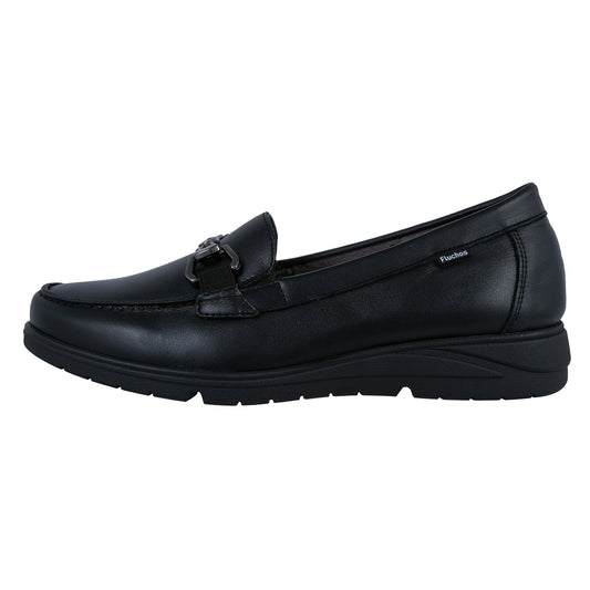 Fluchos Styll – Mocasín Mujer Confort Piel Negra: F1836