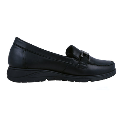 Fluchos Styll – Mocasín Mujer Confort Piel Negra: F1836