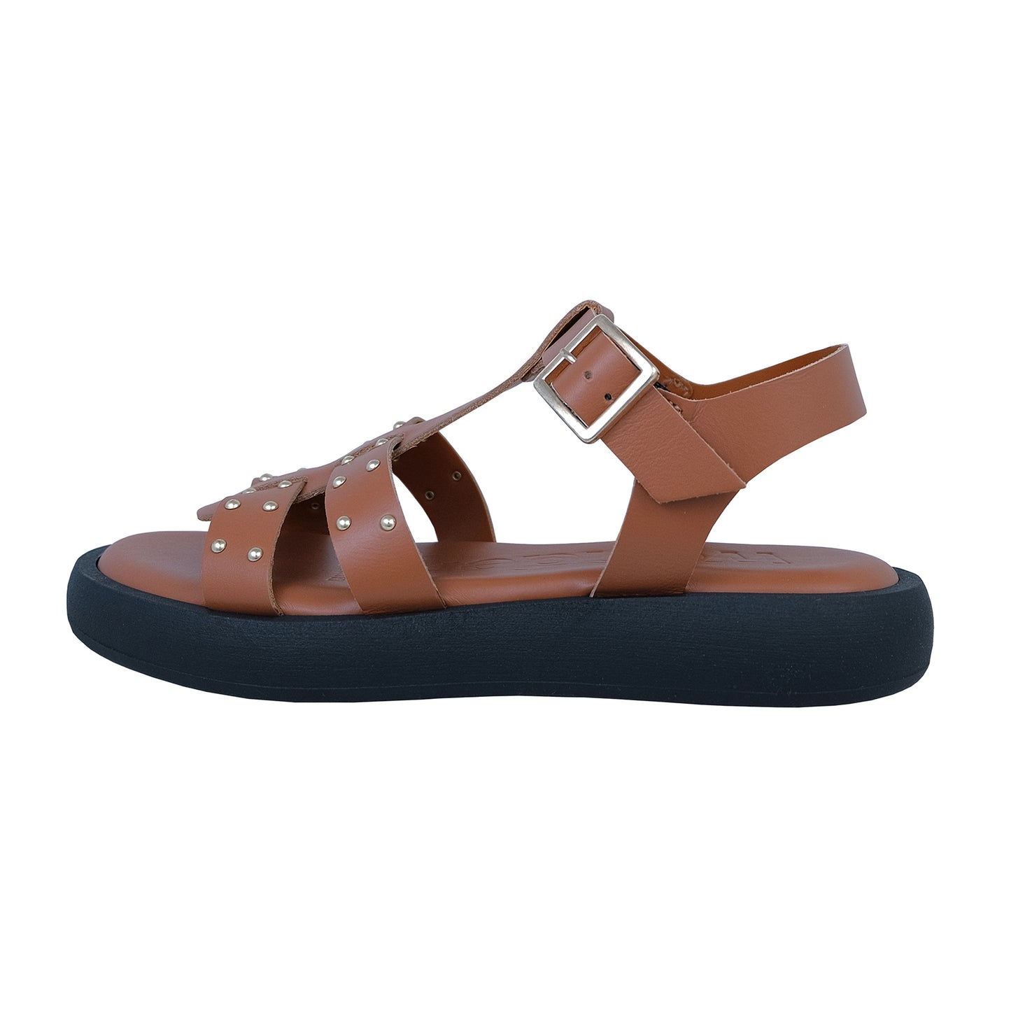 Wonders Musa Brown – Women's Flat Leather Comfort Sandals: AB-1567