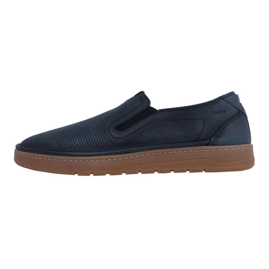 Fluchos Leo: Mocasines Hombre Piel Flexibles Azul F1946