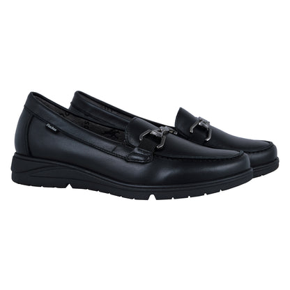 Fluchos Styll – Mocasín Mujer Confort Piel Negra: F1836