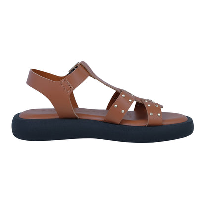 Wonders Musa Brown – Women's Flat Leather Comfort Sandals: AB-1567