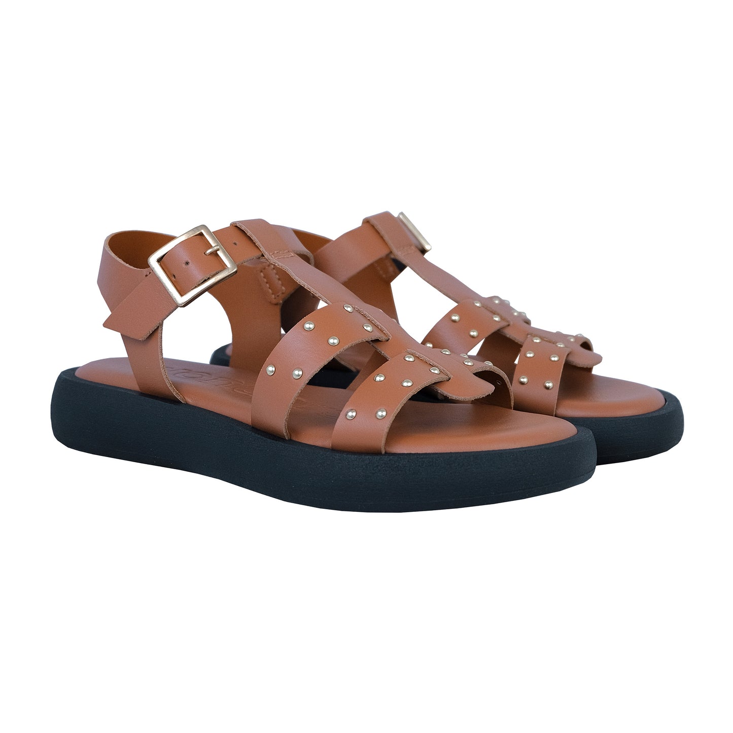 Wonders Musa Brown – Women's Flat Leather Comfort Sandals: AB-1567