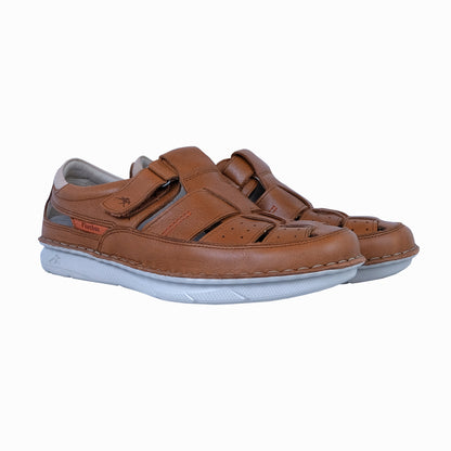 Fluchos Parker: Men's Brown Leather Sandals F2003