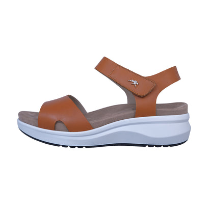 Fluchos Yagon Brown - Women's Leather Comfort Sandals Removable Insole: F1475