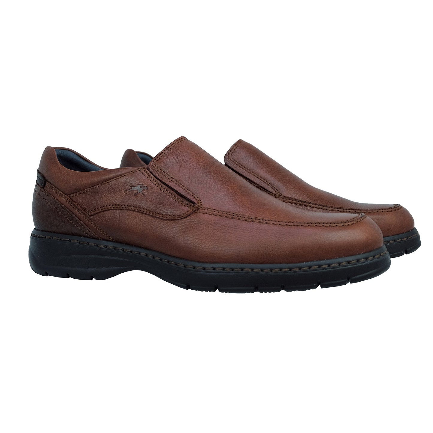 Fluchos Crono: Mocasines Hombre Piel Marrón 9144
