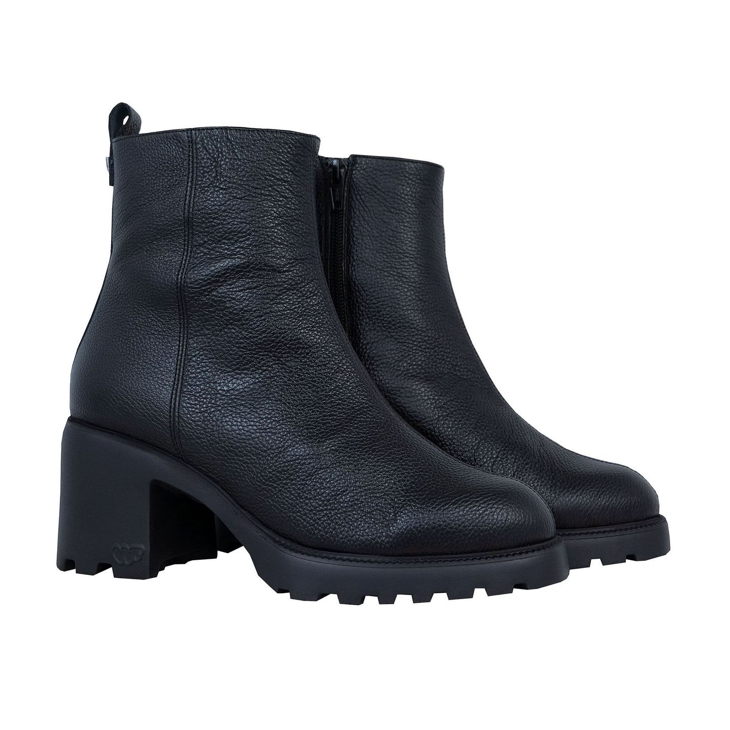 Wonders ILMA: Botas Mujer Piel Negra Tacón Bloque G-7205