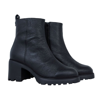 Wonders ILMA: Botas Mujer Piel Negra Tacón Bloque G-7205
