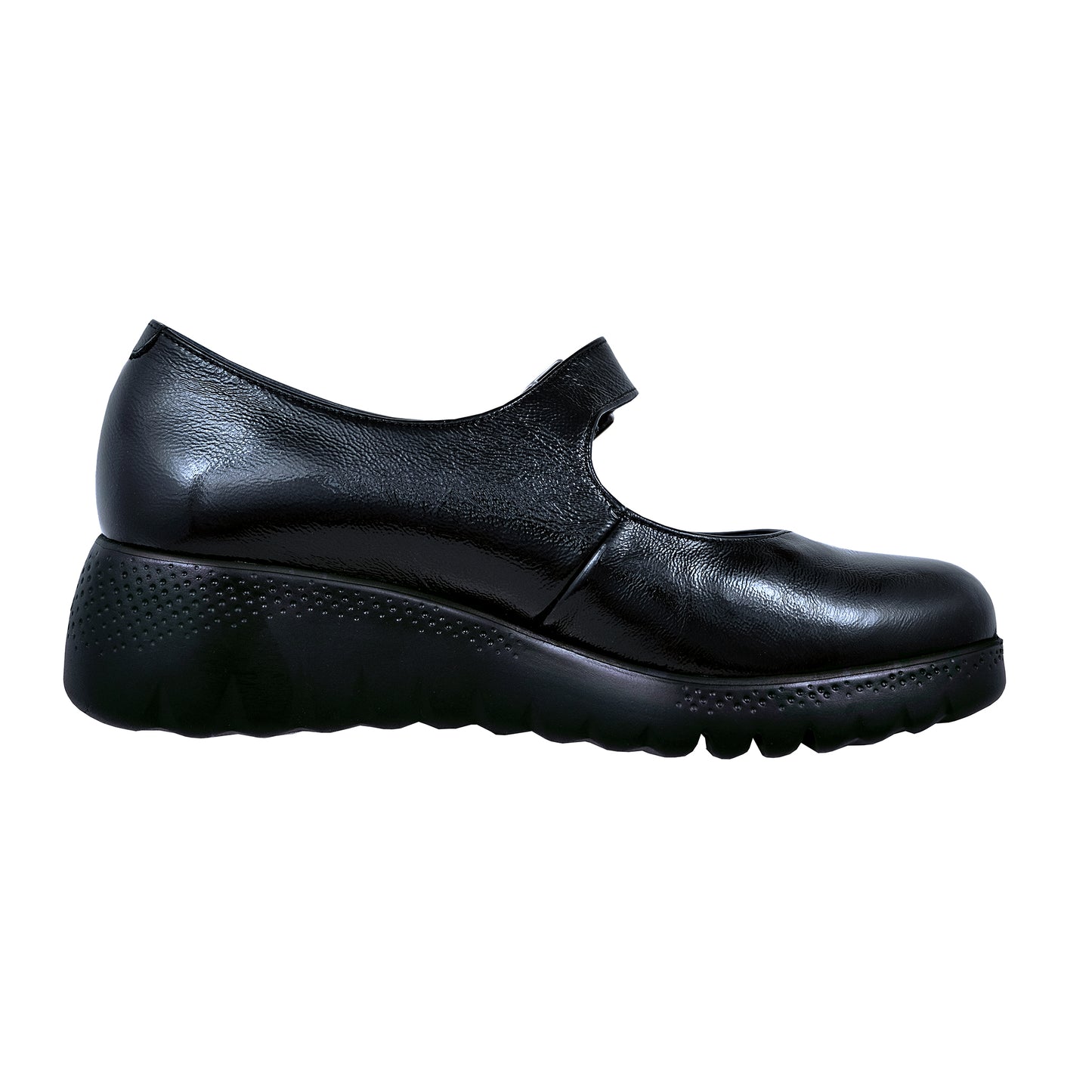 Fluchos Live – Zapatos Mujer Cuña Piel Negra Confort: F2247