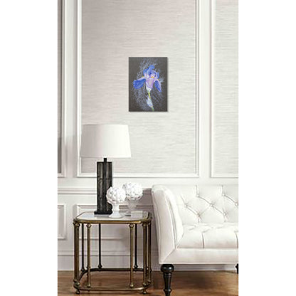 Anastasia Woron : « Iris dans des perles de pluie » – Huile 46 x 33 cm