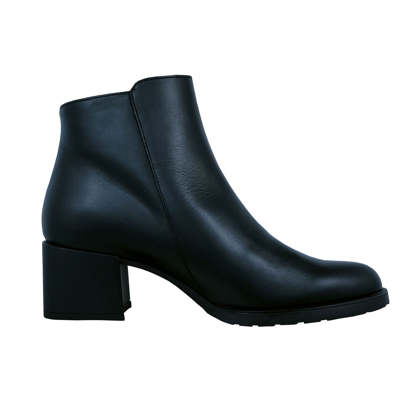 Wonders: Women's Ankle Boots with Heel, Black Leather H-3520
