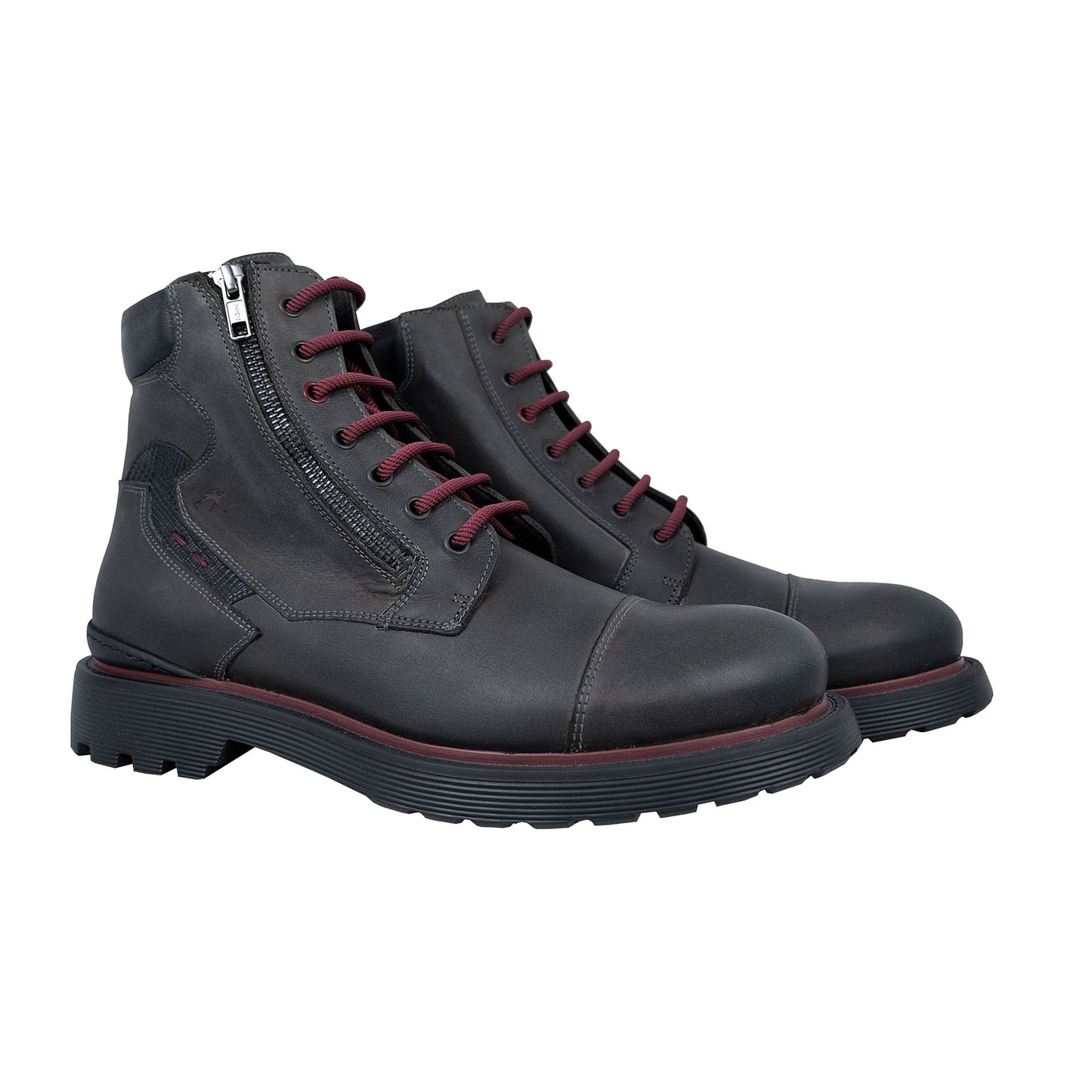 Fluchos Omega – Bottines en cuir pour homme, confort et légèreté, grises : F0684