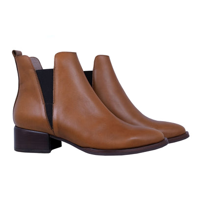 Wonders D-8707 – Bottines en cuir marron pour femmes - Confort : D8707