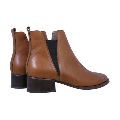 Wonders D-8707 – Bottines en cuir marron pour femmes - Confort : D8707