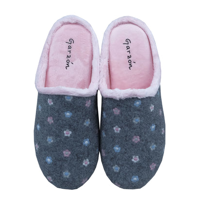 Garzón Maximum Comfort – Pantoufles d'intérieur grises pour femmes : 12000.580