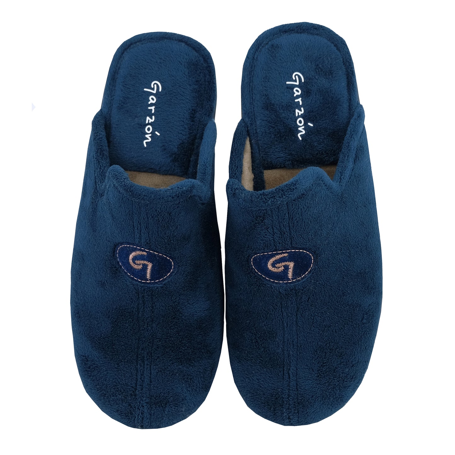 Garzon – Pantoufles de confort pour hommes, bleues : 6101.247