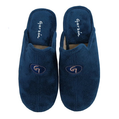 Garzon – Pantoufles de confort pour hommes, bleues : 6101.247