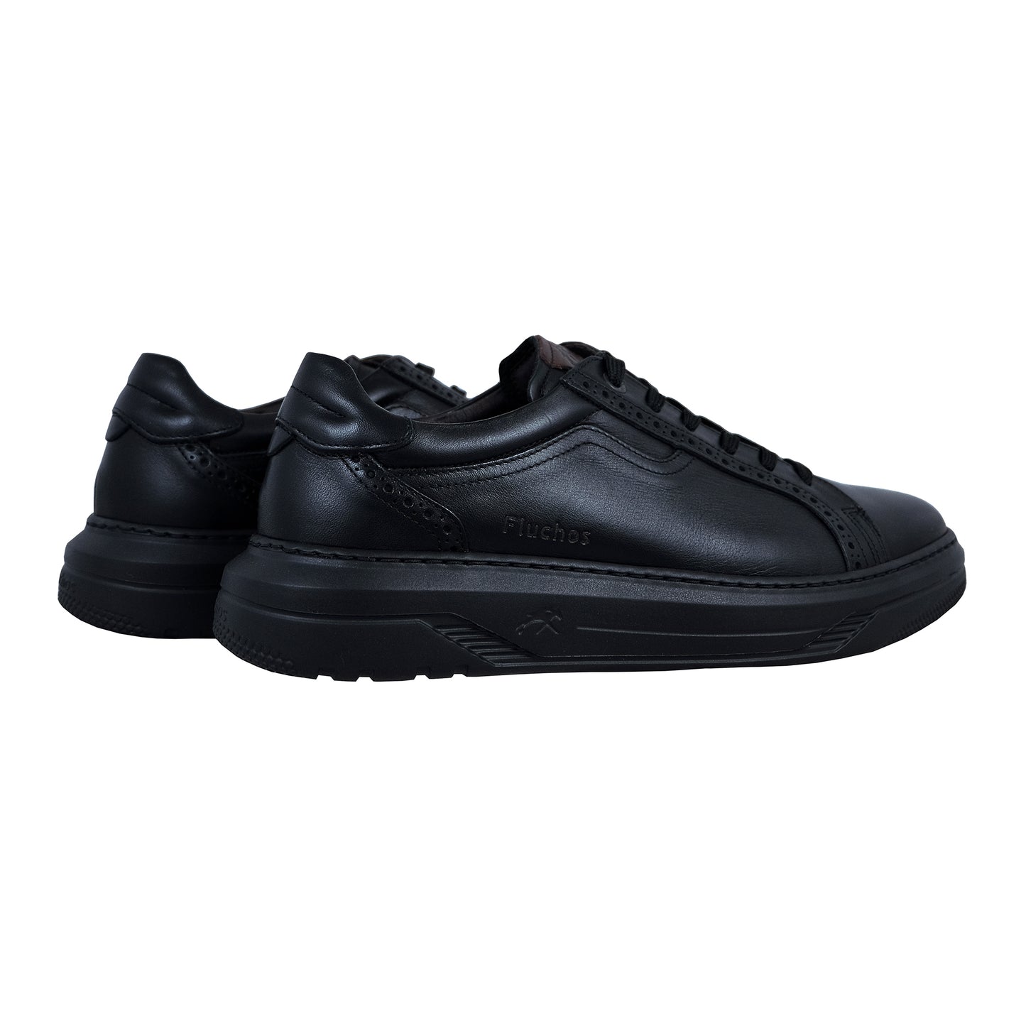 Fluchos Boston: Zapatillas Hombre Piel Negro York F2134