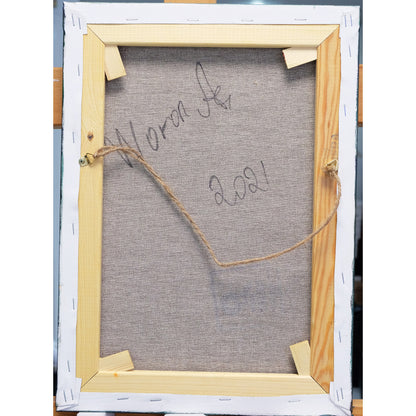 Anastasia Woron : « Coquelicots et marguerites » – Peinture à l'huile originale 45x33 cm (2021)