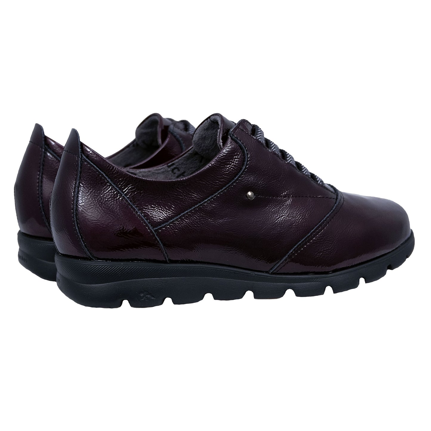Fluchos Susan: Women's Comfort Patent Leather Shoes Burgundy F0354