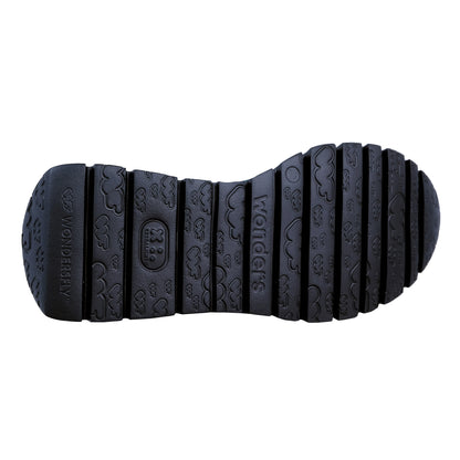 Wonders Rose: Mocasín Mujer Piel Plataforma Gris A-2453