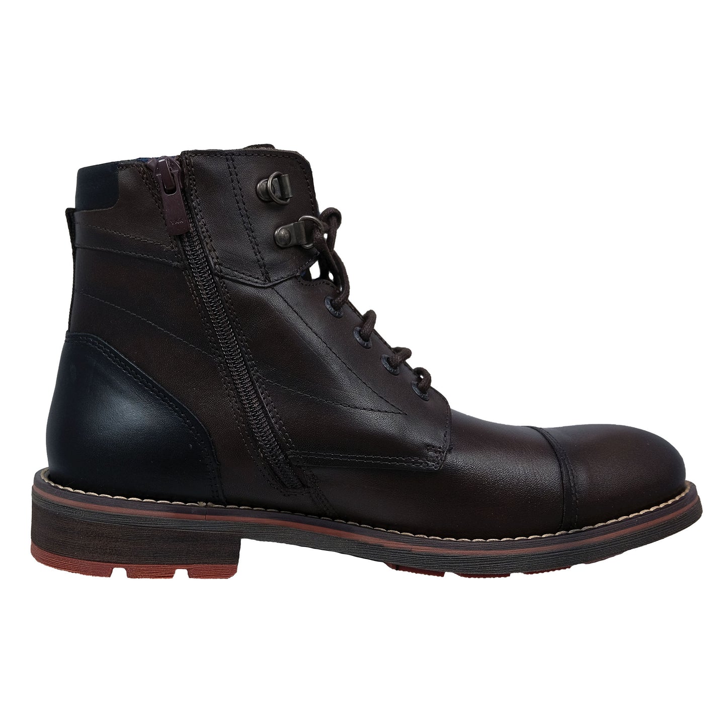 Fluchos Terry: Botines Hombre Marrón Cremallera F1342