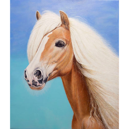 Anastasia Woron « Helia, âme sereine » - Peinture à l'huile originale signée 64x54cm 2026 