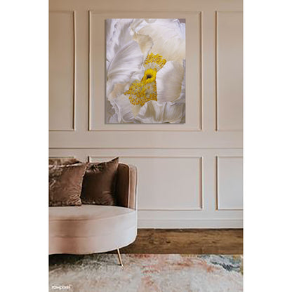 Anastasia Woron - Original Signed Oil Painting 2023: White Peony 73x54cm