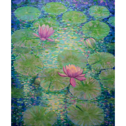 Jardín de Luz y Nenúfares – Óleo Original de Anastasia Woron 60×73 cm(2026)