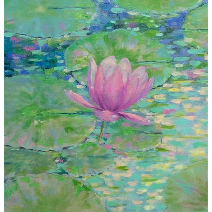 Jardín de Luz y Nenúfares – Óleo Original de Anastasia Woron 60×73 cm(2026)