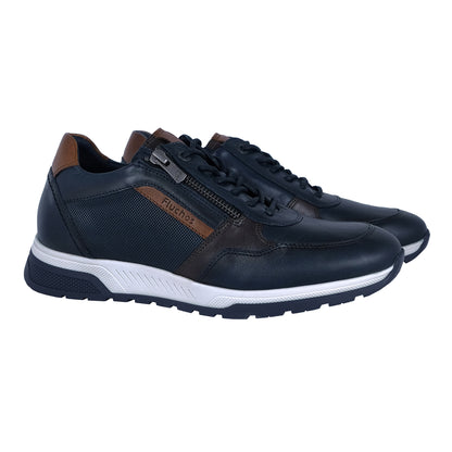 Fluchos Louis : Chaussures confort en cuir bleu pour homme F1600