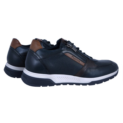 Fluchos Louis : Chaussures confort en cuir bleu pour homme F1600