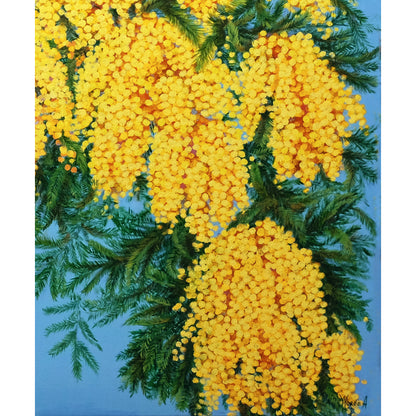 Anastasia Woron: “Mimosa” – Óleo 100×100 cm (2022)