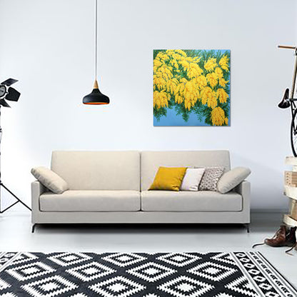 Anastasia Woron: “Mimosa” – Óleo 100×100 cm (2022)