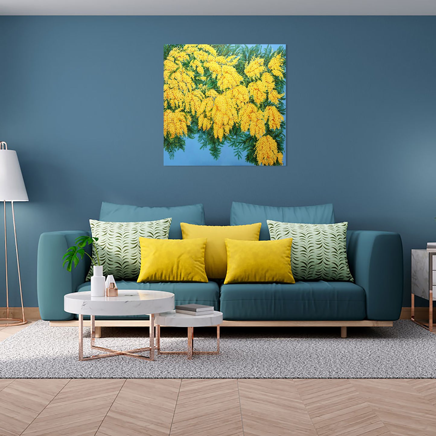 Anastasia Woron: “Mimosa” – Óleo 100×100 cm (2022)