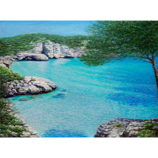 Anastasia Woron: “Calas de Menorca” – Óleo 40×30 cm (2024)