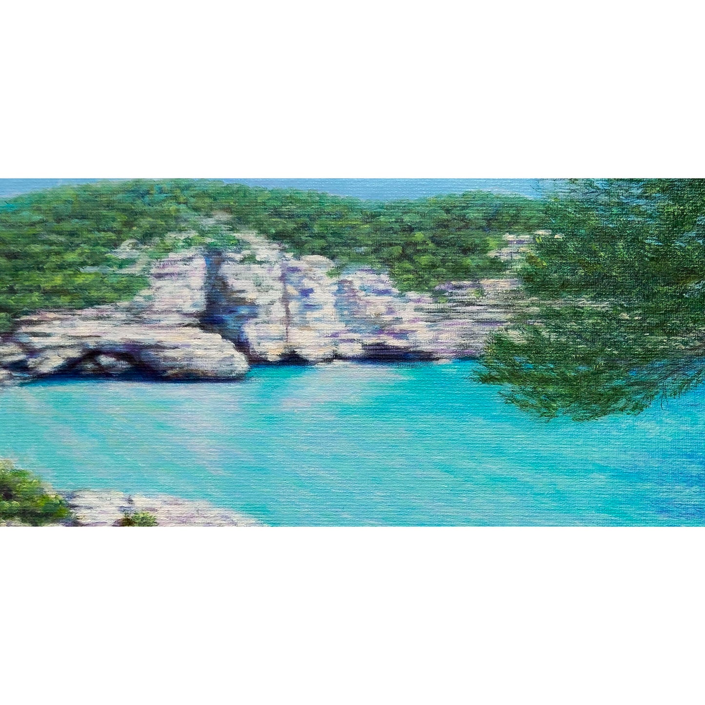 Anastasia Woron : « Criques de Minorque » – Huile 40×30 cm (2024)