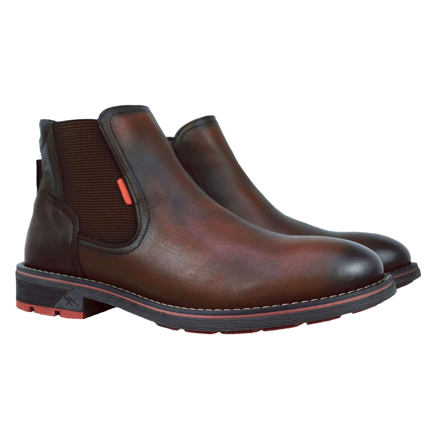 Fluchos Terry: Botines Hombre en Piel Marrón F1343