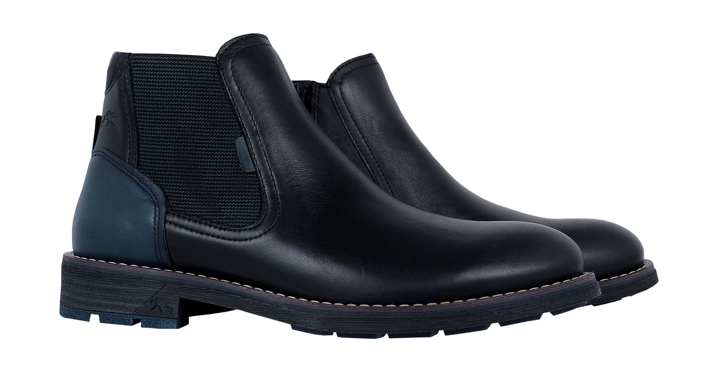 Fluchos Terry: Botines Hombre en Piel Negro F1343