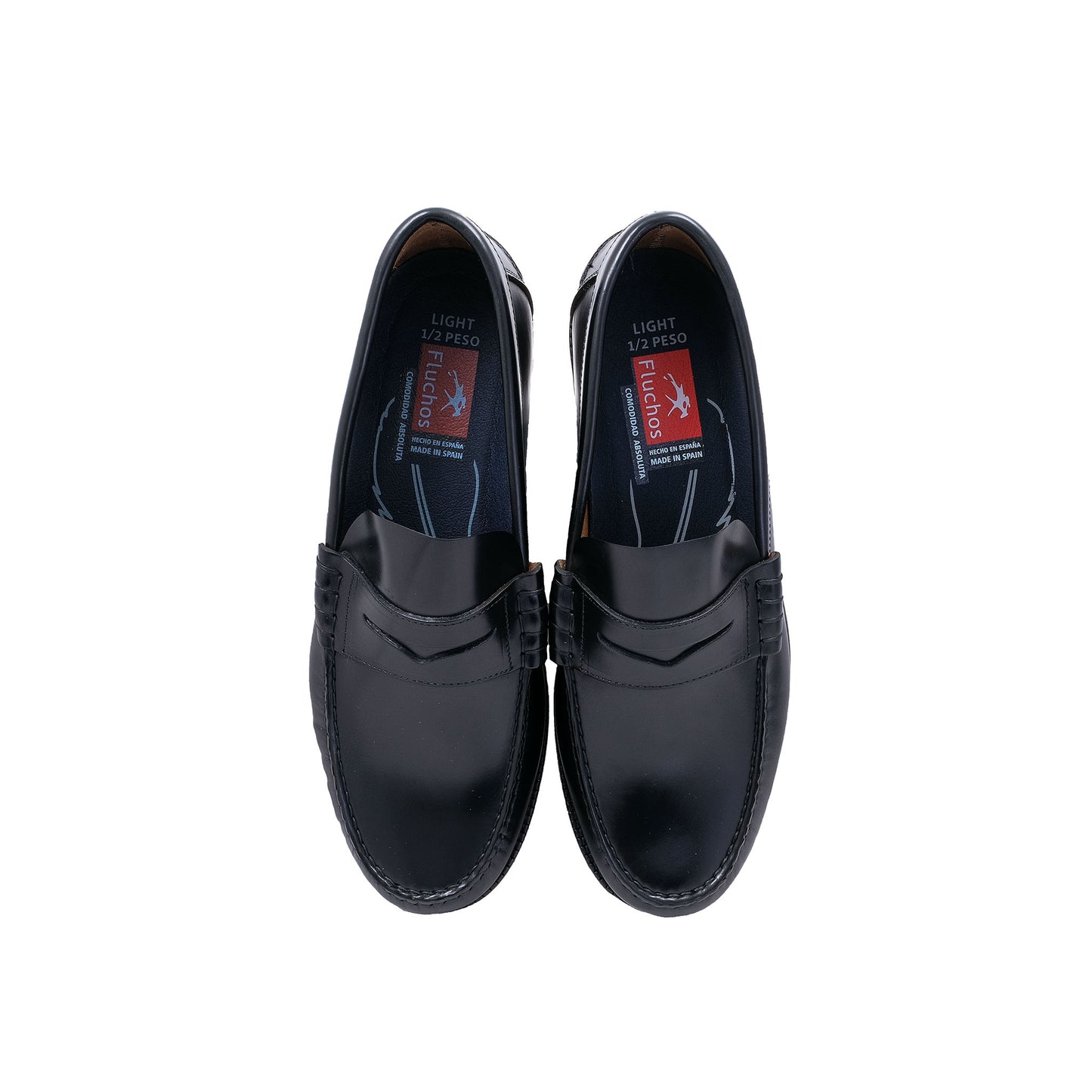 Fluchos Stamford: Mocasines Hombre Piel Negro F0047