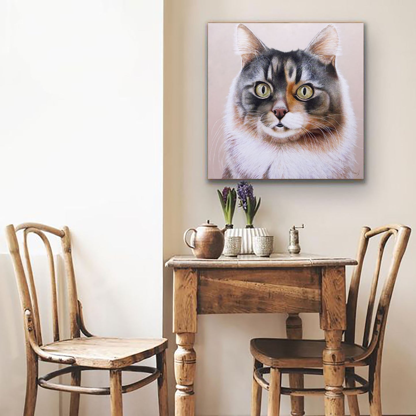 Anastasia Woron: “El Gato. El Basilio” – Óleo 60×60 cm (2024)