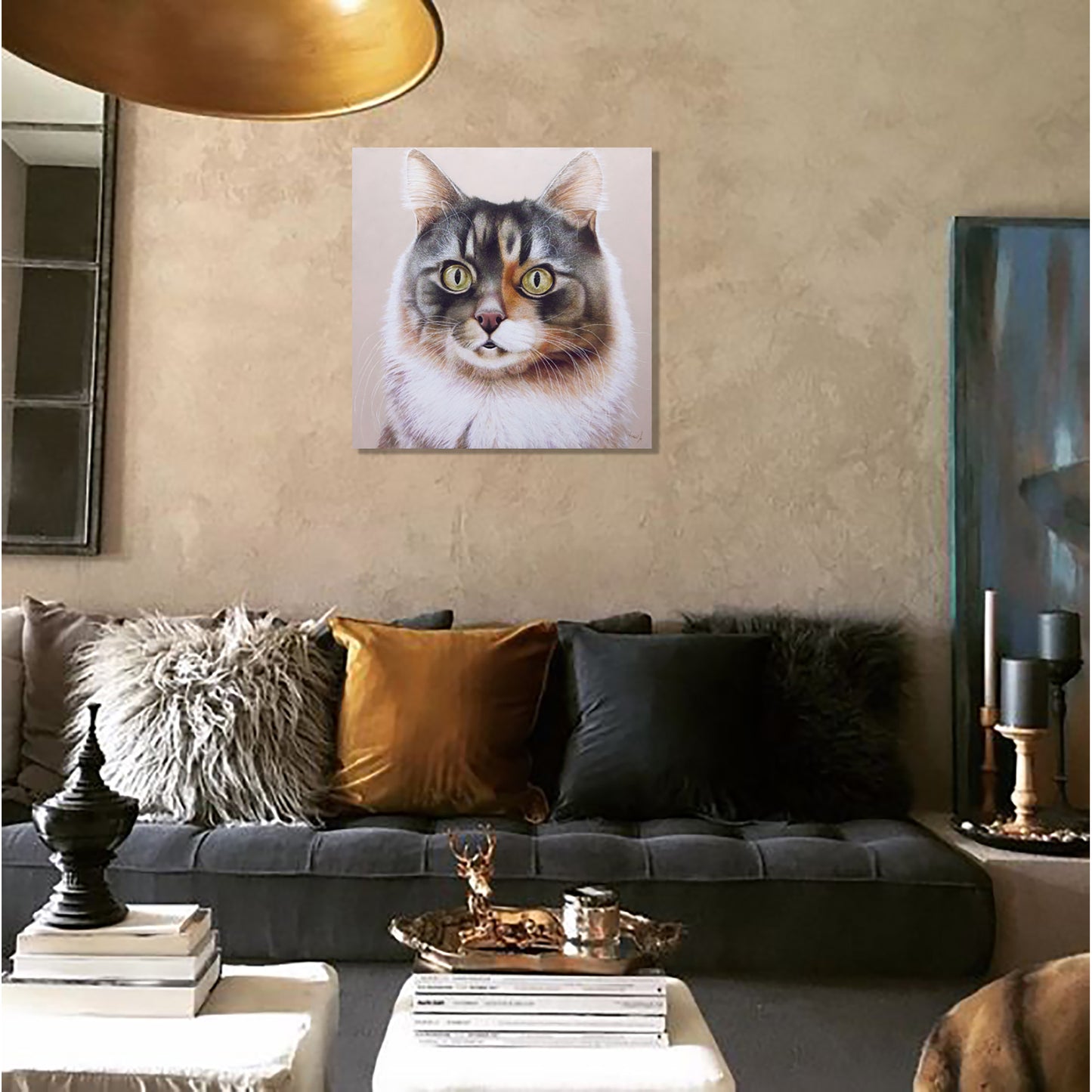 Anastasia Woron: “El Gato. El Basilio” – Óleo 60×60 cm (2024)