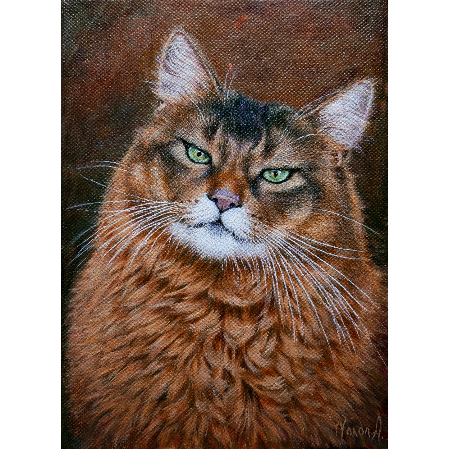 Anastasia Woron: “Mirada Verde” – Original Oil 16x22 cm (2024)