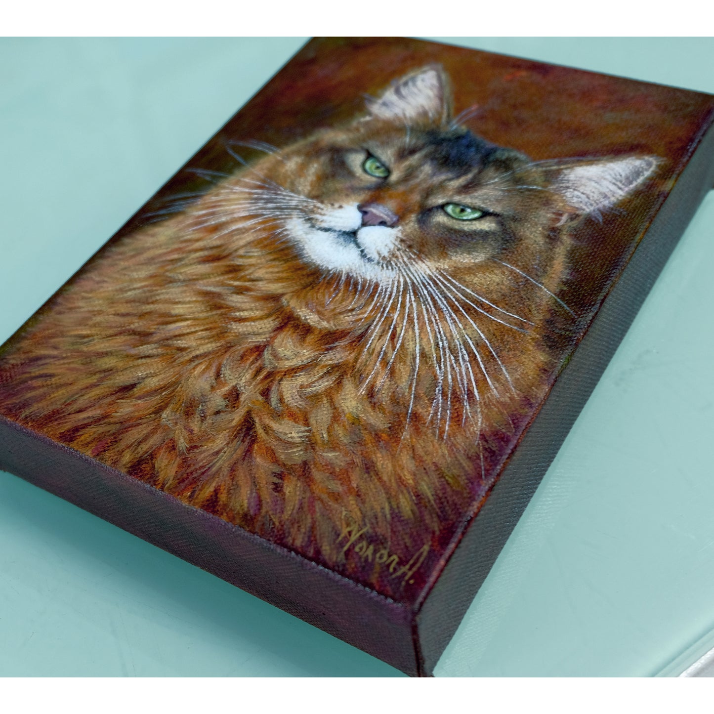 Anastasia Woron: “Mirada Verde” – Original Oil 16x22 cm (2024)